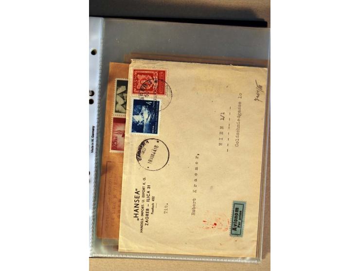 1941/44, ca. 50 Briefe und Karten aus dem Bedarf mit R-Briefen, Luftpostbriefen und einigen Paketkarten, unterschiedliche Erh