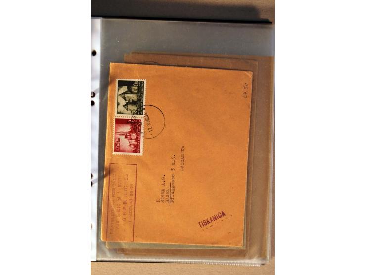 1941/44, ca. 50 Briefe und Karten aus dem Bedarf mit R-Briefen, Luftpostbriefen und einigen Paketkarten, unterschiedliche Erh