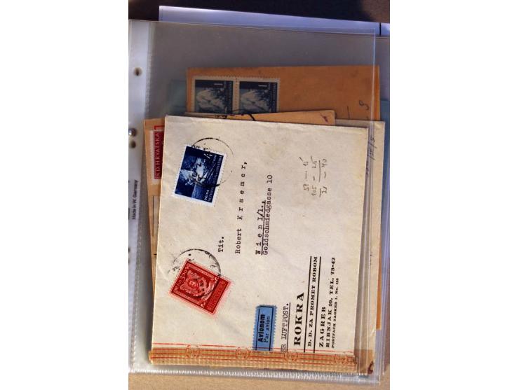 1941/44, ca. 50 Briefe und Karten aus dem Bedarf mit R-Briefen, Luftpostbriefen und einigen Paketkarten, unterschiedliche Erh