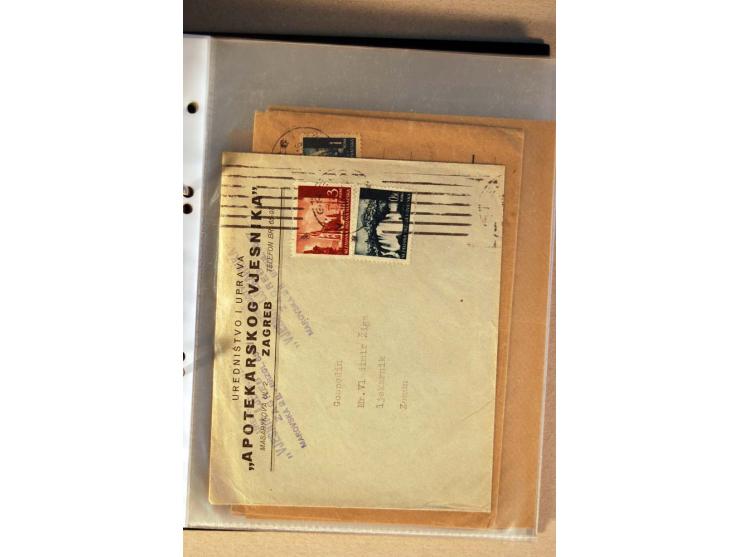 1941/44, ca. 50 Briefe und Karten aus dem Bedarf mit R-Briefen, Luftpostbriefen und einigen Paketkarten, unterschiedliche Erh