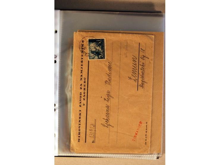 1941/44, ca. 50 Briefe und Karten aus dem Bedarf mit R-Briefen, Luftpostbriefen und einigen Paketkarten, unterschiedliche Erh