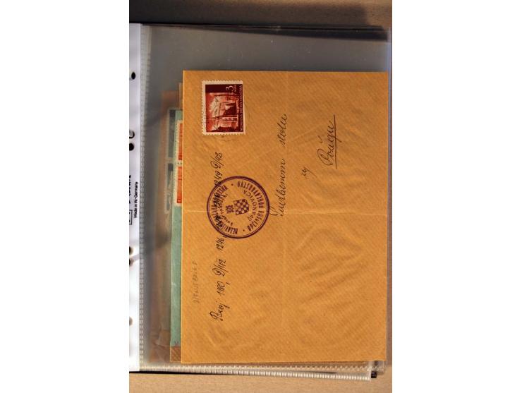 1941/44, ca. 50 Briefe und Karten aus dem Bedarf mit R-Briefen, Luftpostbriefen und einigen Paketkarten, unterschiedliche Erh