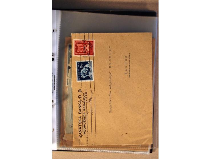 1941/44, ca. 50 Briefe und Karten aus dem Bedarf mit R-Briefen, Luftpostbriefen und einigen Paketkarten, unterschiedliche Erh