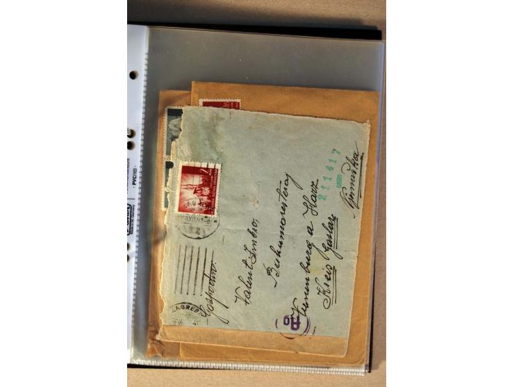 1941/44, ca. 50 Briefe und Karten aus dem Bedarf mit R-Briefen, Luftpostbriefen und einigen Paketkarten, unterschiedliche Erh