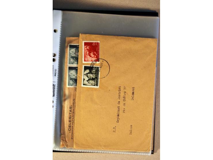 1941/44, ca. 50 Briefe und Karten aus dem Bedarf mit R-Briefen, Luftpostbriefen und einigen Paketkarten, unterschiedliche Erh
