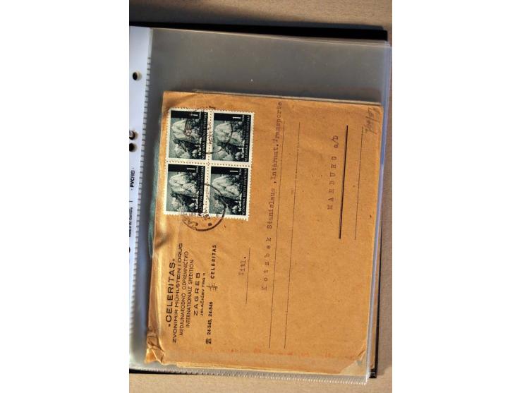 1941/44, ca. 50 Briefe und Karten aus dem Bedarf mit R-Briefen, Luftpostbriefen und einigen Paketkarten, unterschiedliche Erh