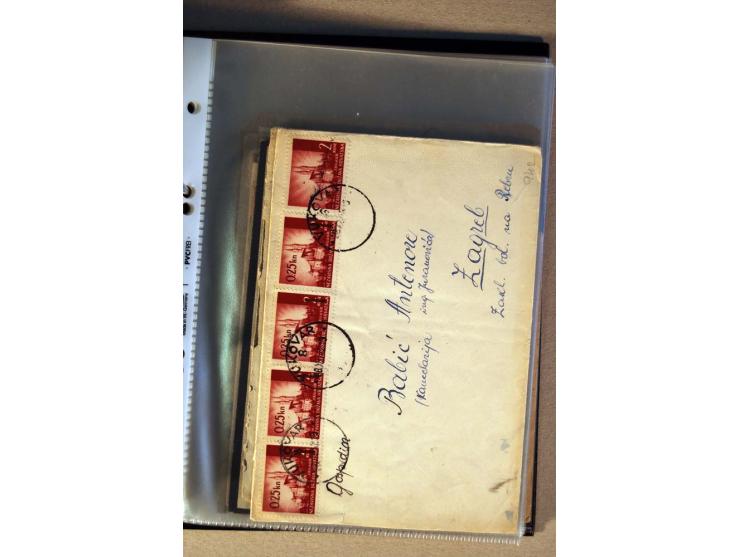 1941/44, ca. 50 Briefe und Karten aus dem Bedarf mit R-Briefen, Luftpostbriefen und einigen Paketkarten, unterschiedliche Erh