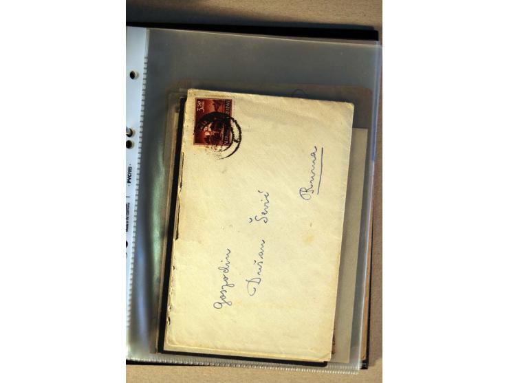 1941/44, ca. 50 Briefe und Karten aus dem Bedarf mit R-Briefen, Luftpostbriefen und einigen Paketkarten, unterschiedliche Erh