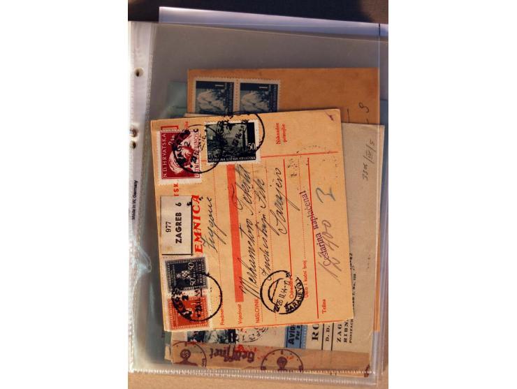 1941/44, ca. 50 Briefe und Karten aus dem Bedarf mit R-Briefen, Luftpostbriefen und einigen Paketkarten, unterschiedliche Erh
