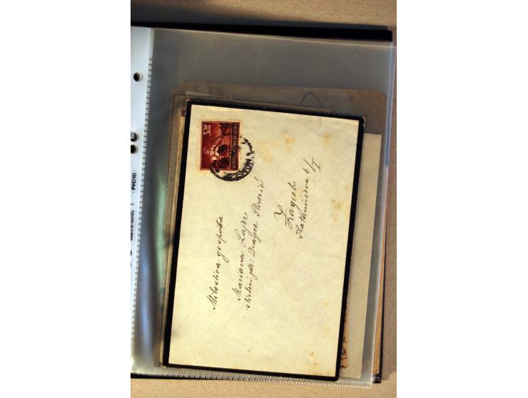 1941/44, ca. 50 Briefe und Karten aus dem Bedarf mit R-Briefen, Luftpostbriefen und einigen Paketkarten, unterschiedliche Erh