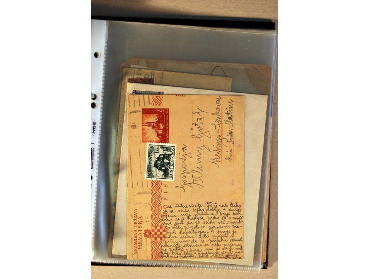 1941/44, ca. 50 Briefe und Karten aus dem Bedarf mit R-Briefen, Luftpostbriefen und einigen Paketkarten, unterschiedliche Erh