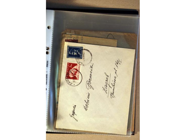 1941/44, ca. 50 Briefe und Karten aus dem Bedarf mit R-Briefen, Luftpostbriefen und einigen Paketkarten, unterschiedliche Erh