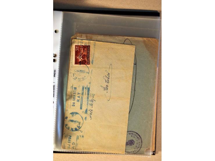 1941/44, ca. 50 Briefe und Karten aus dem Bedarf mit R-Briefen, Luftpostbriefen und einigen Paketkarten, unterschiedliche Erh