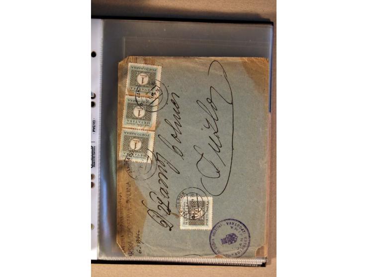 1941/44, ca. 50 Briefe und Karten aus dem Bedarf mit R-Briefen, Luftpostbriefen und einigen Paketkarten, unterschiedliche Erh