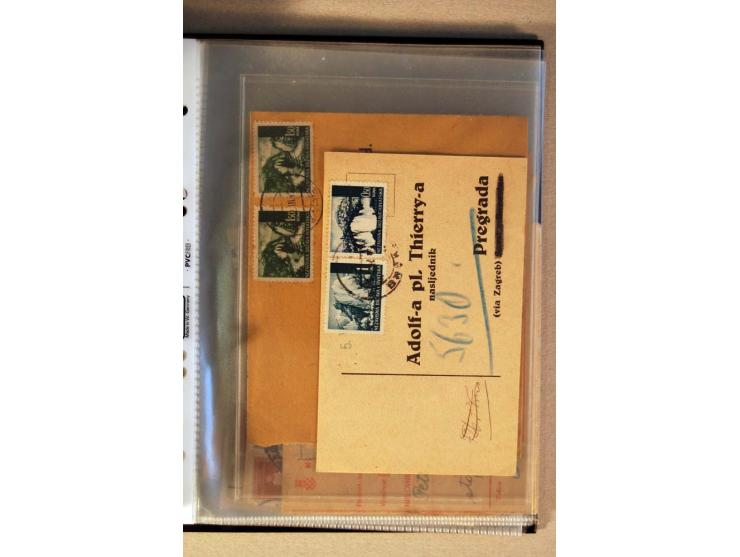 1941/44, ca. 50 Briefe und Karten aus dem Bedarf mit R-Briefen, Luftpostbriefen und einigen Paketkarten, unterschiedliche Erh