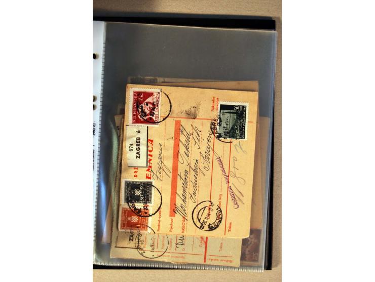 1941/44, ca. 50 Briefe und Karten aus dem Bedarf mit R-Briefen, Luftpostbriefen und einigen Paketkarten, unterschiedliche Erh