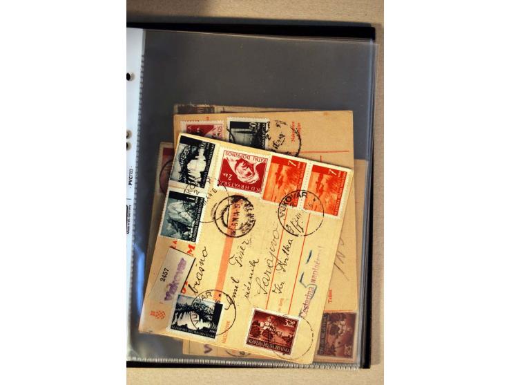 1941/44, ca. 50 Briefe und Karten aus dem Bedarf mit R-Briefen, Luftpostbriefen und einigen Paketkarten, unterschiedliche Erh