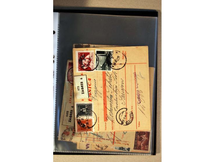 1941/44, ca. 50 Briefe und Karten aus dem Bedarf mit R-Briefen, Luftpostbriefen und einigen Paketkarten, unterschiedliche Erh