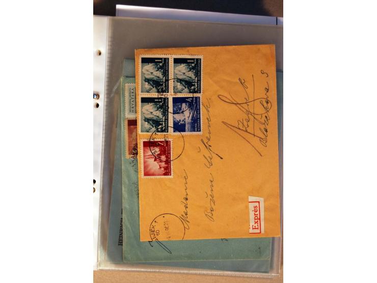 1941/44, ca. 50 Briefe und Karten aus dem Bedarf mit R-Briefen, Luftpostbriefen und einigen Paketkarten, unterschiedliche Erh