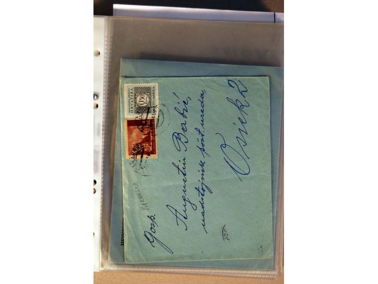 1941/44, ca. 50 Briefe und Karten aus dem Bedarf mit R-Briefen, Luftpostbriefen und einigen Paketkarten, unterschiedliche Erh