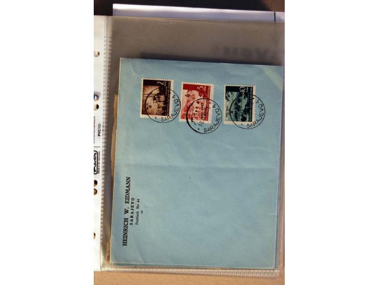 1941/44, ca. 50 Briefe und Karten aus dem Bedarf mit R-Briefen, Luftpostbriefen und einigen Paketkarten, unterschiedliche Erh