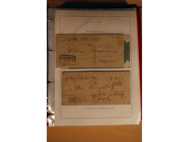  1840/1990, ungebrauchte, postfrische und gestempelte Sammlung mit vielen Briefen ab Vorphila und Russland in Polen gebraucht