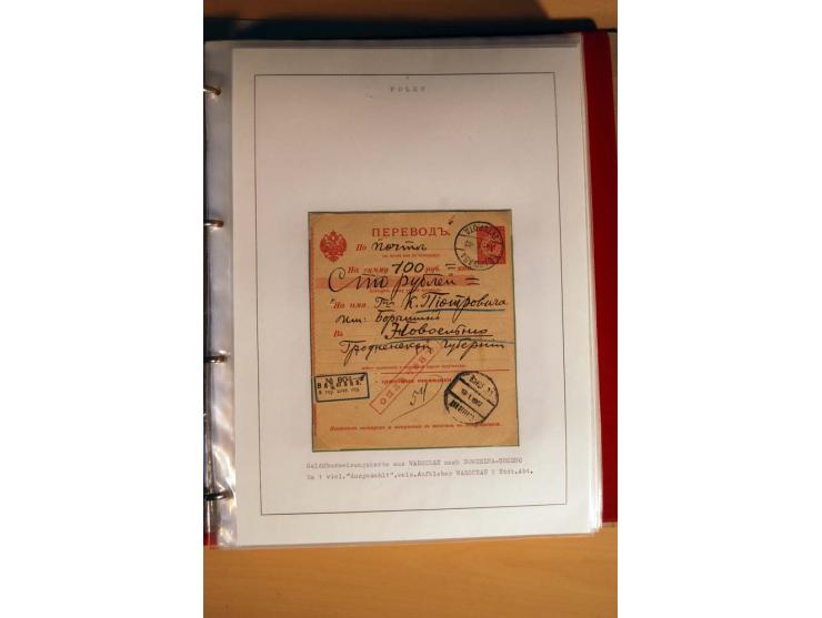  1840/1990, ungebrauchte, postfrische und gestempelte Sammlung mit vielen Briefen ab Vorphila und Russland in Polen gebraucht