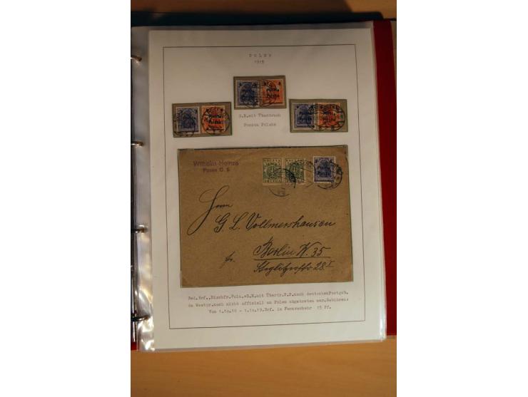  1840/1990, ungebrauchte, postfrische und gestempelte Sammlung mit vielen Briefen ab Vorphila und Russland in Polen gebraucht