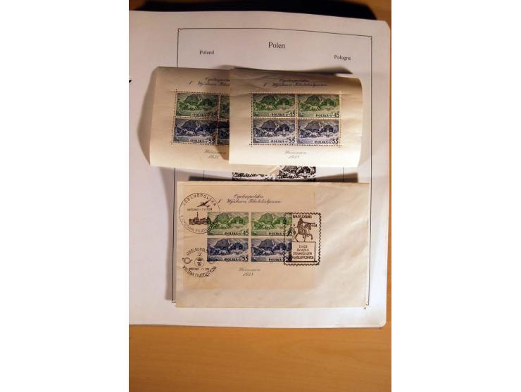  1840/1990, ungebrauchte, postfrische und gestempelte Sammlung mit vielen Briefen ab Vorphila und Russland in Polen gebraucht
