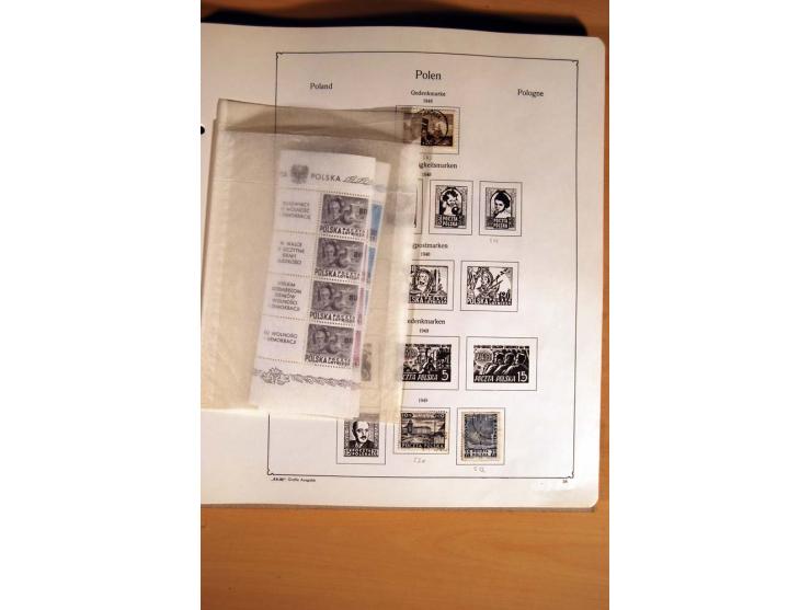  1840/1990, ungebrauchte, postfrische und gestempelte Sammlung mit vielen Briefen ab Vorphila und Russland in Polen gebraucht