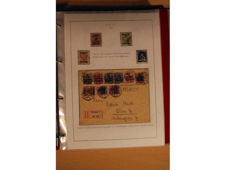 1840/1990, ungebrauchte, postfrische und gestempelte Sammlung mit vielen Briefen ab Vorphila und Russland in Polen gebraucht
