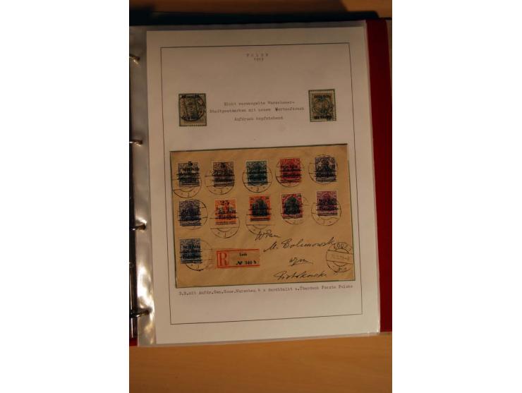  1840/1990, ungebrauchte, postfrische und gestempelte Sammlung mit vielen Briefen ab Vorphila und Russland in Polen gebraucht