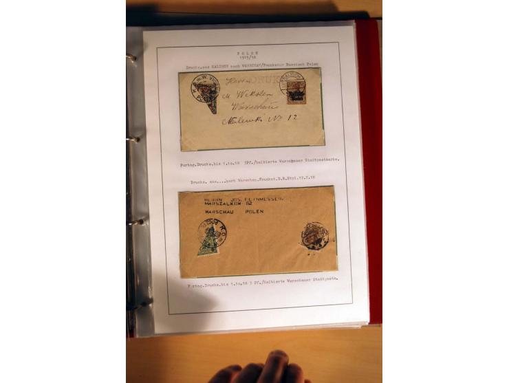  1840/1990, ungebrauchte, postfrische und gestempelte Sammlung mit vielen Briefen ab Vorphila und Russland in Polen gebraucht
