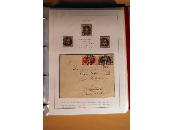  1840/1990, ungebrauchte, postfrische und gestempelte Sammlung mit vielen Briefen ab Vorphila und Russland in Polen gebraucht
