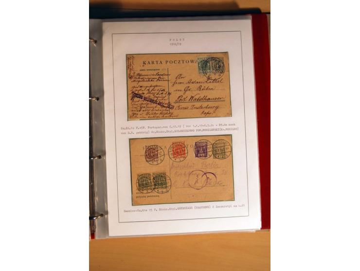  1840/1990, ungebrauchte, postfrische und gestempelte Sammlung mit vielen Briefen ab Vorphila und Russland in Polen gebraucht
