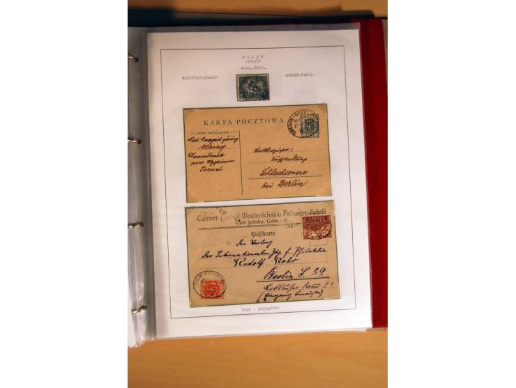  1840/1990, ungebrauchte, postfrische und gestempelte Sammlung mit vielen Briefen ab Vorphila und Russland in Polen gebraucht
