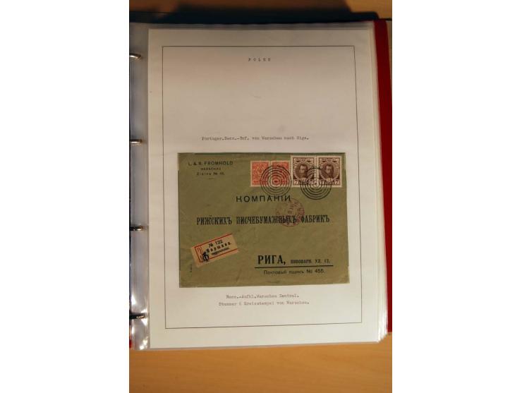  1840/1990, ungebrauchte, postfrische und gestempelte Sammlung mit vielen Briefen ab Vorphila und Russland in Polen gebraucht