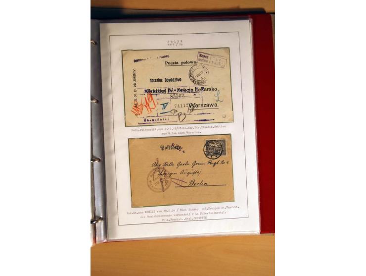 1840/1990, ungebrauchte, postfrische und gestempelte Sammlung mit vielen Briefen ab Vorphila und Russland in Polen gebraucht
