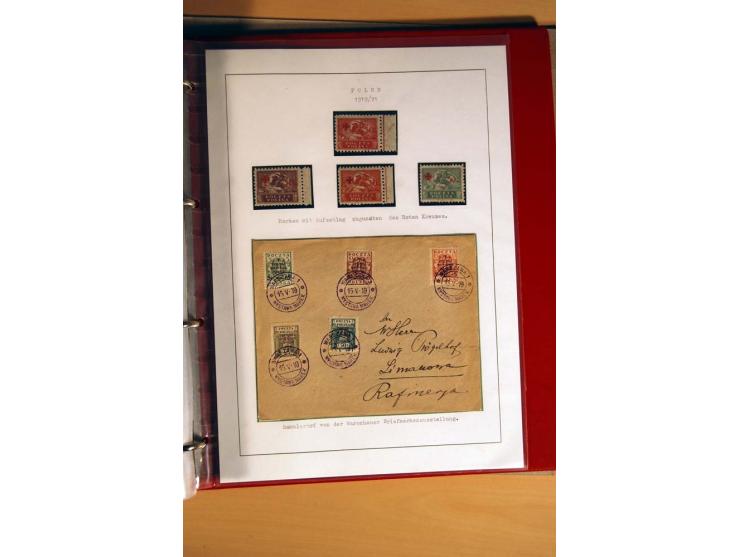  1840/1990, ungebrauchte, postfrische und gestempelte Sammlung mit vielen Briefen ab Vorphila und Russland in Polen gebraucht