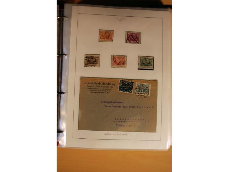  1840/1990, ungebrauchte, postfrische und gestempelte Sammlung mit vielen Briefen ab Vorphila und Russland in Polen gebraucht