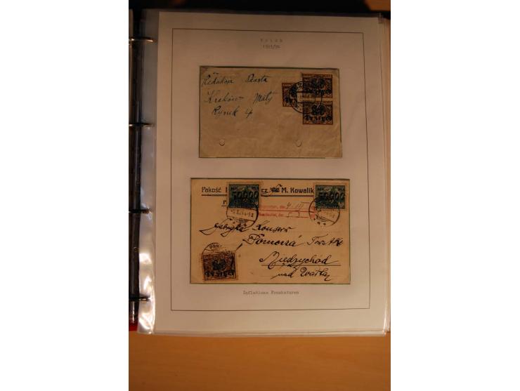  1840/1990, ungebrauchte, postfrische und gestempelte Sammlung mit vielen Briefen ab Vorphila und Russland in Polen gebraucht