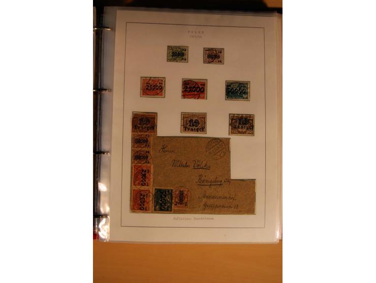  1840/1990, ungebrauchte, postfrische und gestempelte Sammlung mit vielen Briefen ab Vorphila und Russland in Polen gebraucht