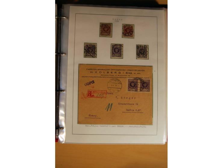  1840/1990, ungebrauchte, postfrische und gestempelte Sammlung mit vielen Briefen ab Vorphila und Russland in Polen gebraucht
