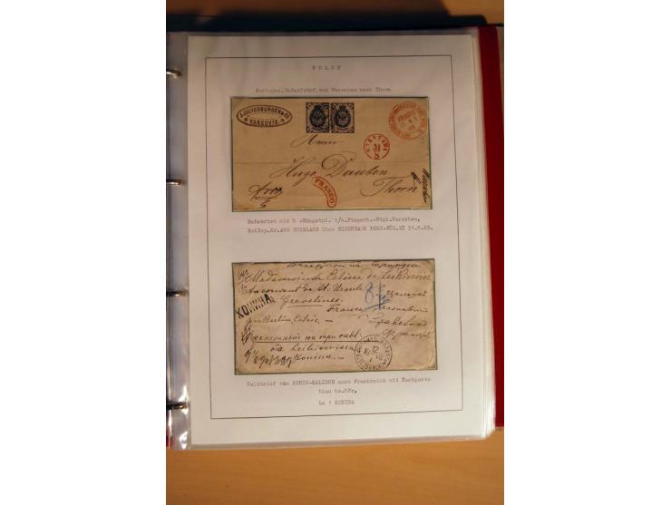  1840/1990, ungebrauchte, postfrische und gestempelte Sammlung mit vielen Briefen ab Vorphila und Russland in Polen gebraucht