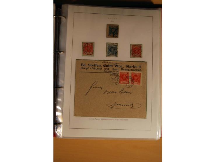  1840/1990, ungebrauchte, postfrische und gestempelte Sammlung mit vielen Briefen ab Vorphila und Russland in Polen gebraucht