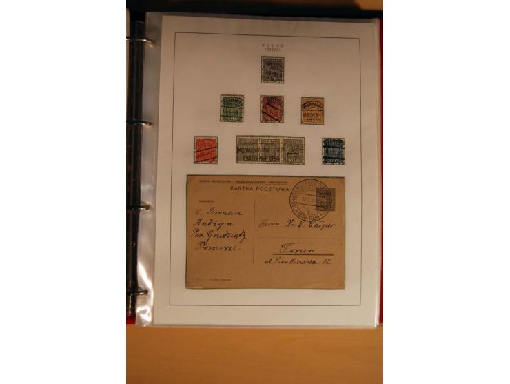  1840/1990, ungebrauchte, postfrische und gestempelte Sammlung mit vielen Briefen ab Vorphila und Russland in Polen gebraucht