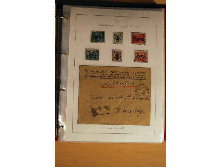 1840/1990, ungebrauchte, postfrische und gestempelte Sammlung mit vielen Briefen ab Vorphila und Russland in Polen gebraucht