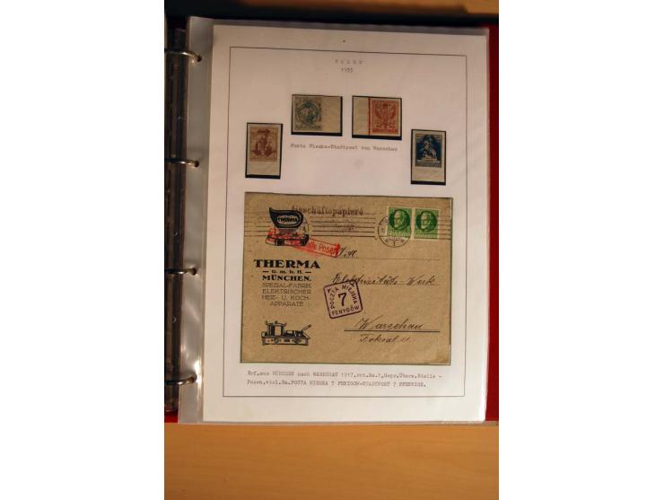  1840/1990, ungebrauchte, postfrische und gestempelte Sammlung mit vielen Briefen ab Vorphila und Russland in Polen gebraucht