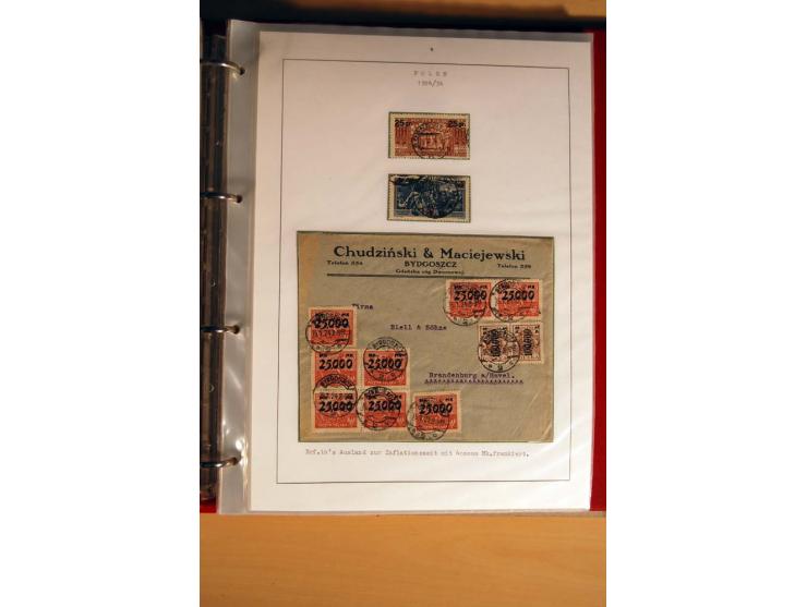  1840/1990, ungebrauchte, postfrische und gestempelte Sammlung mit vielen Briefen ab Vorphila und Russland in Polen gebraucht
