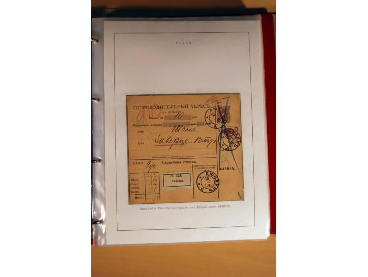 1840/1990, ungebrauchte, postfrische und gestempelte Sammlung mit vielen Briefen ab Vorphila und Russland in Polen gebraucht